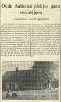 Krantenartikel over sloop van het 'Luitenshuis' in Aalten.
